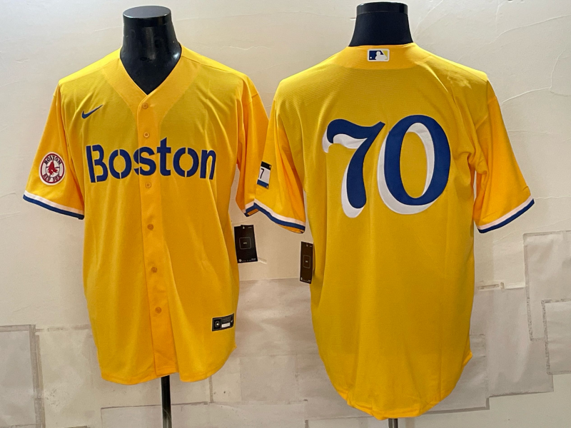 Men Boston Red Sox #70 yellow 2026 Nike MLB Jerseys 0915004